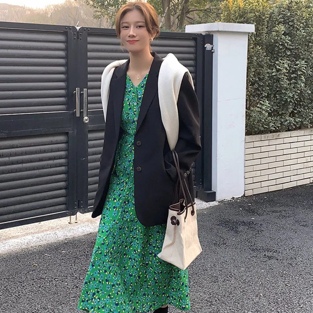 2022 New Fashion Korean Version Of All-match Thin And Women's Blazer Loose Casual Spring Summer Suit Jacket |