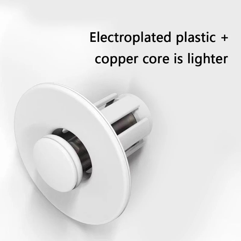 

Bathroom Sink Drains Plug Push-type Bounce Core Detachable Bathtub Drain Plug kitchen Accessories Easy to Install Y5GB