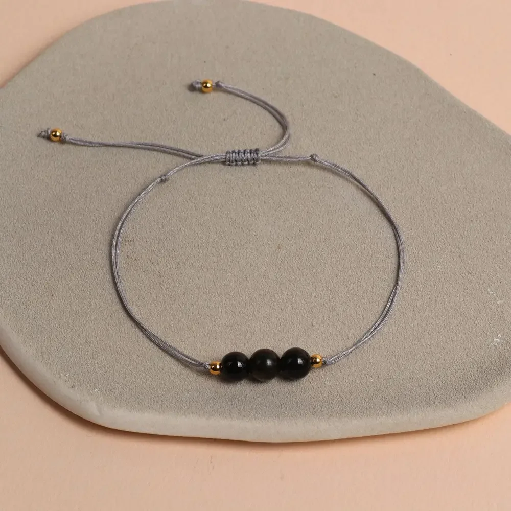 Золотой солнечный браслет из круглых бусин свежая летняя нить маленькая партия