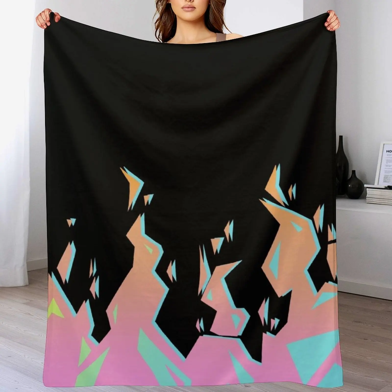 Одеяло Promare Burnish Flames на заказ лохматое винтажное одеяло из манги