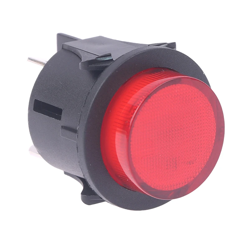 

Красный кнопочный выключатель с Φ 4 контактами, сенсорный выключатель питания 16 А, 250 В, Электрический круглый клавишный выключатель 28*23,2 мм