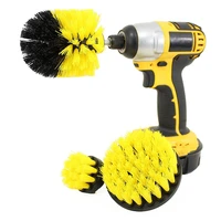 5pcs electric drill brush kit all purpose cleaner auto tires cleaning tools for tile bathroom kitchen round scrubber brushes