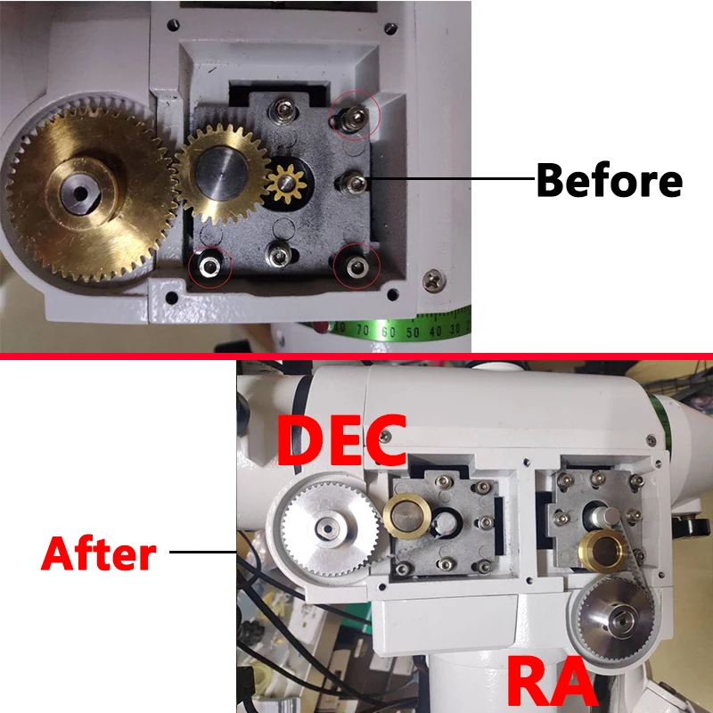 Комплект мода Riem для Sky-Watcher HEQ5 Pro Telescoop Equatoriale Mount Diy-Deze Mod Kit Vervangt De Spur gear Drive Trein Met Riemen