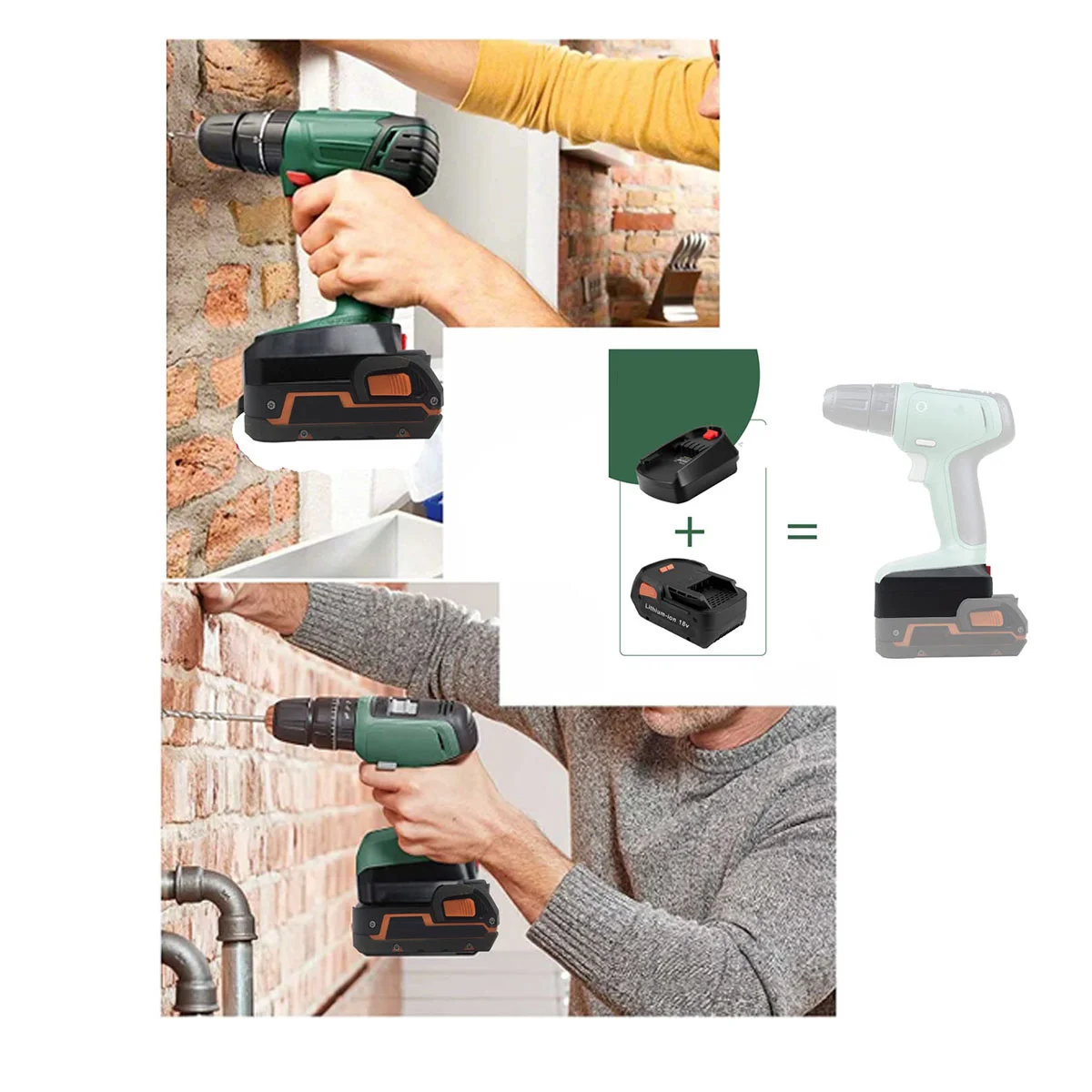 

Адаптер для литиевого аккумулятора 18 в, адаптер для литиевого аккумулятора 18 в PBA, зеленый инструмент