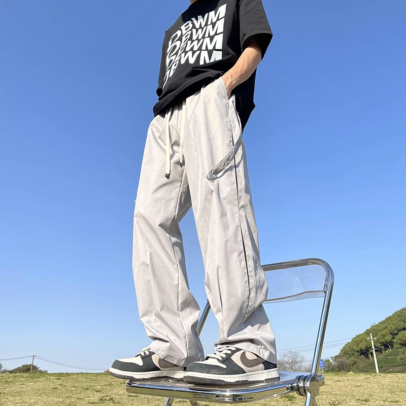 

Hybskr Fashion Cargo Pants Casual Men's Fashion Autumn New Loose Straight Tube Trousers Man Streetwear Y2k Casual Pants