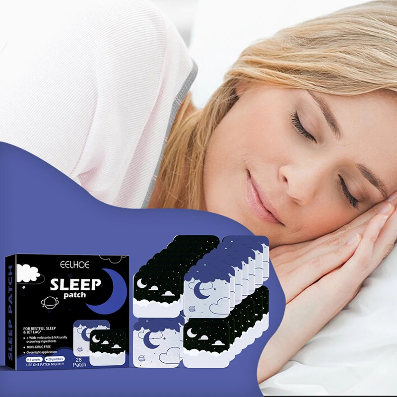 

28Pcs Sleep Aid Patch Improve Sleep Quality Herbal Sticker Insomnia Relieve Anxiety Stress Brain Treat Body Relaxion Plaster