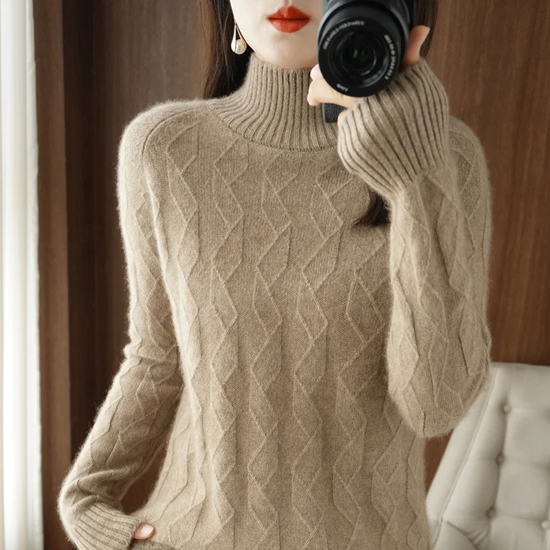 

Водолазка вязаный свитер женские пуловеры осень зима теплые толстые Джемперы серый бассик Y2k E-джемпер для девушки белый зеленый домашняя о...