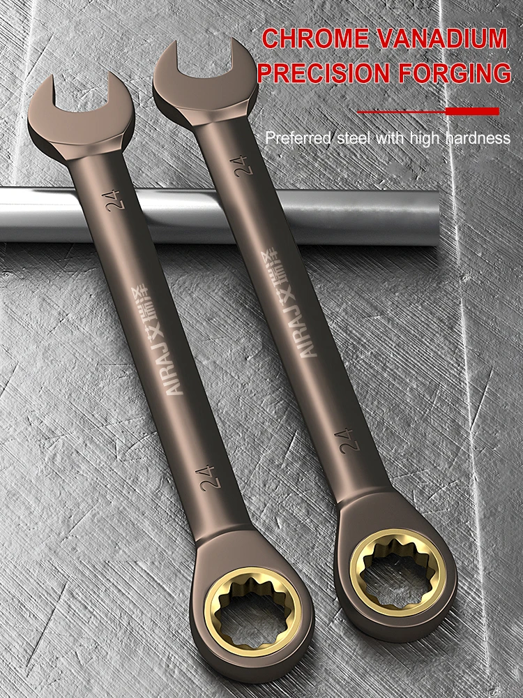 

AIRAJ 1pcs Ratchet Wrench Car Repair Hardware Tools Large Opening Professional Multifunctional High Quality