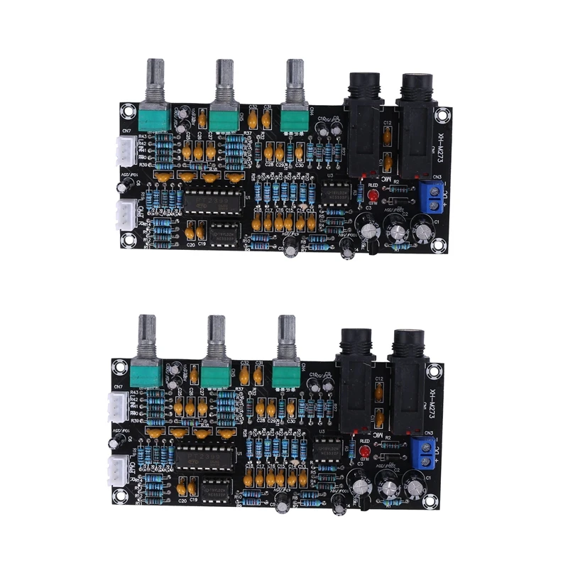 

2X PT2399 Digital Microphone Amplifier Board Reverberation Karaoke Reverb Amplifier NE5532 Pre-Amplifier Tone Board
