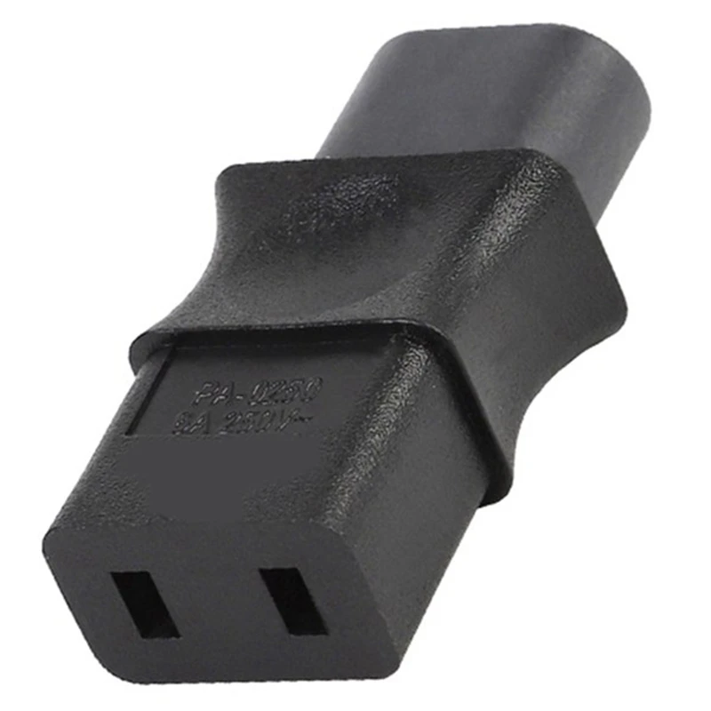 2PCS 2-Pin Iec 320 C8 Male To C9 Female Ac Adapter 6A/250V Industrial Power Converter