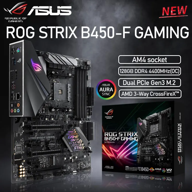 

AM4 ASUS ROG STRIX Женская игровая версия 3rd DDR4 128 Гб PCIe 3,0 M.2 B450 Placa-MOM AM4 Micro-ATX Desktop B450 Новинка