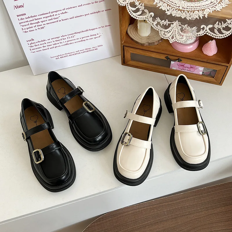 

Женские туфли в британском стиле, осенние туфли-оксфорды из искусственной кожи в стиле преппи с закрытым носком, классические туфли в стиле ...