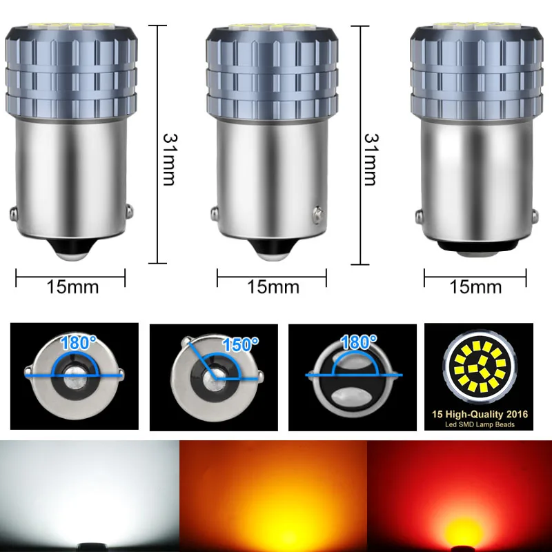 Светодиодная лампа 1156 BA15S BAU15S P21W PY21W BAY15D, 2 шт. Светодиодная лампа 1156 BA15S BAU15S P21W PY21W BAY15D, 2 шт.