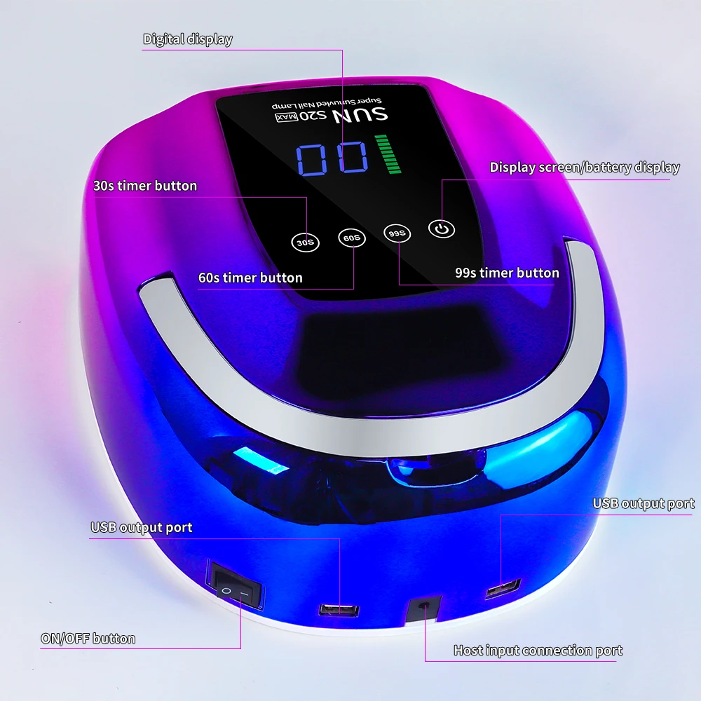 Профессиональная Сушилка Для Ногтей С 48 Светодиодными Лампами Быстрого Сушки