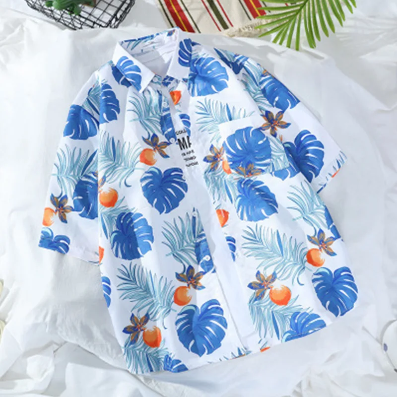 

Men's Hawaiian Floral T-Shirt Summer Short Sleeve Beach Party Casual Tops Blouse Half Sleeve Floral Shirt Beach Short Sleeve