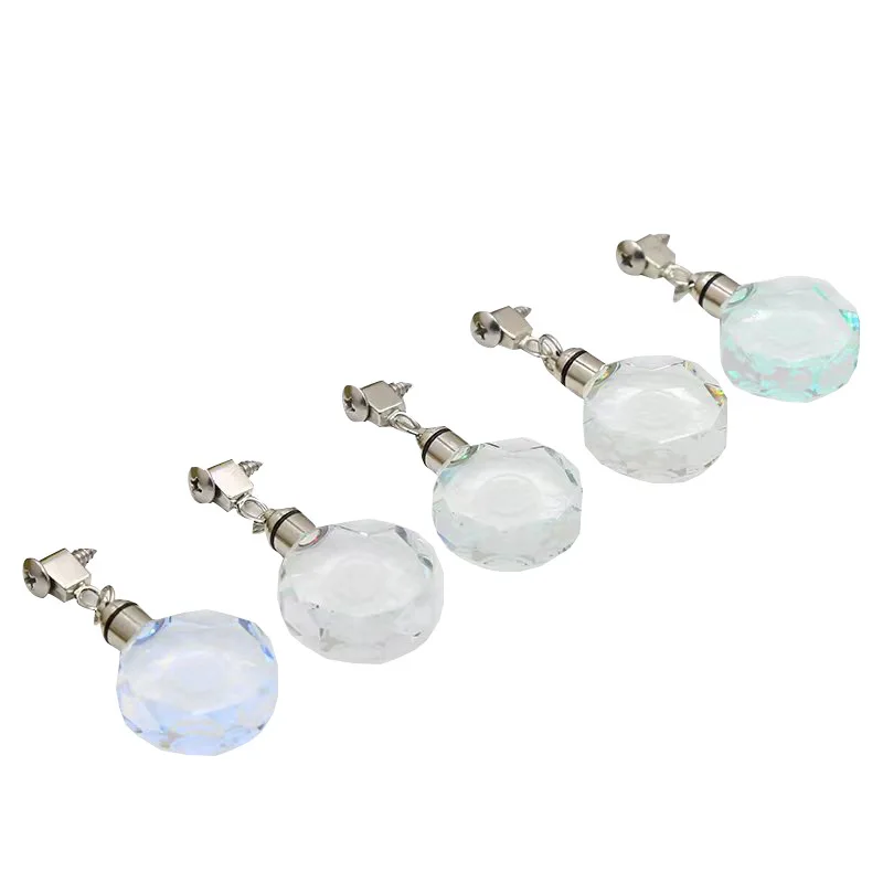 

2PCS Color Crystal Luminous Cabinet Door Handle Shoe Cabinet Wardrobe Display Cabinet Free Punching Surface Mounted Pendant