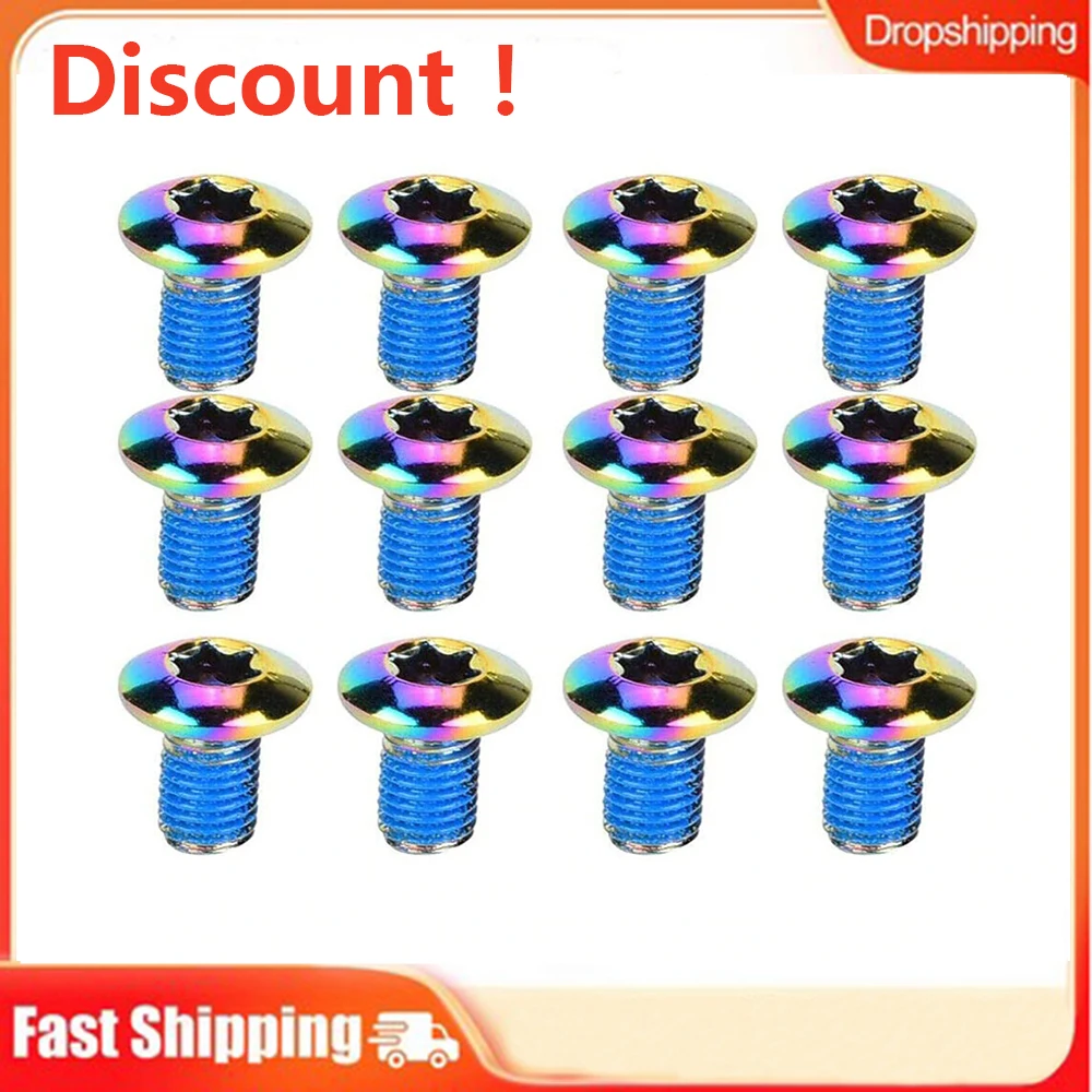 

Bolts Screw Bicycle Brake Disc Brake Rotor Colorful DNM M5X10mm Mountain Bike PRO Oil Slick Stainless Screws Bicycle Accessories