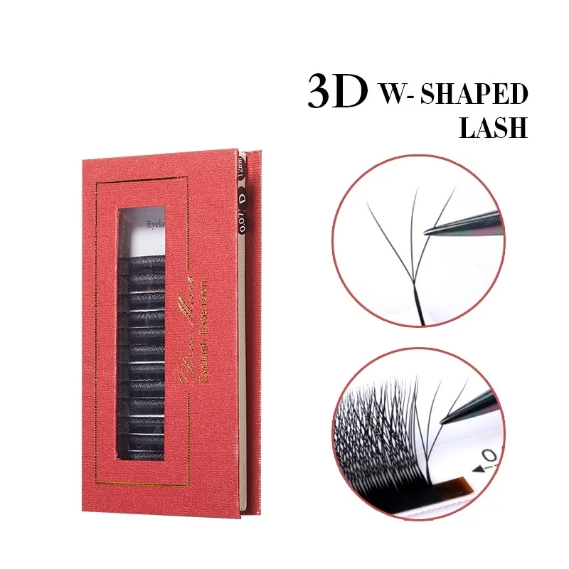 

DeceMars 3D W-Shaped Eyelashes Extensions 3 Tip C/D Curl High Quality Idividual Lash