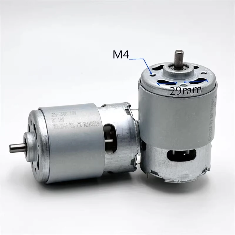 Фото Высокоскоростной мини-мотор RS-750SH-6046 DC 12V 14.4V 18V 16000 об/мин с большим крутящим моментом, 42 мм, для DIY электродрелей, садовых инструментов, игрушек №3