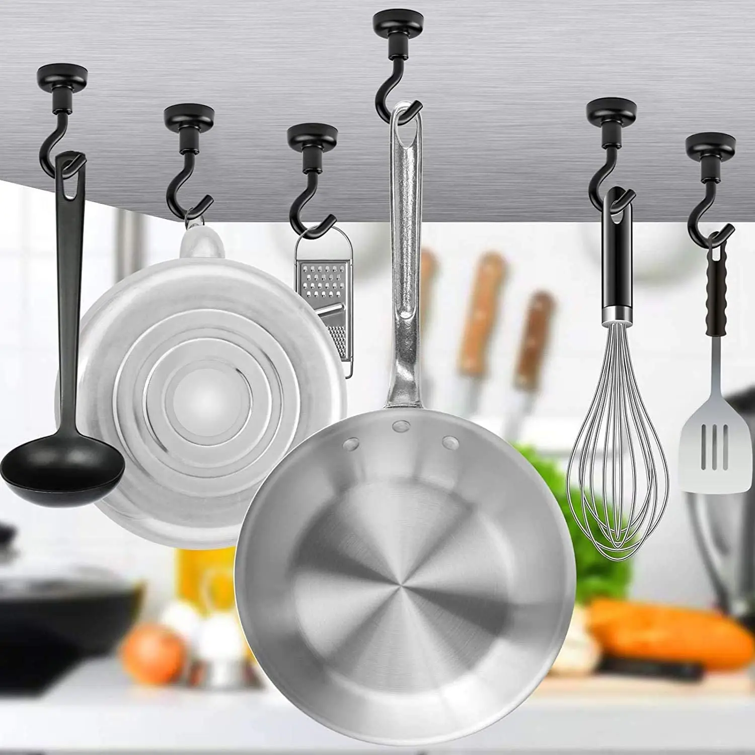 

Strong Neodymium Magnetic Hook Hold Up To Diameter 16mm Magnets Quick Hook For Home Kitchen Workplace Black Blue Purple 1pc 10pc