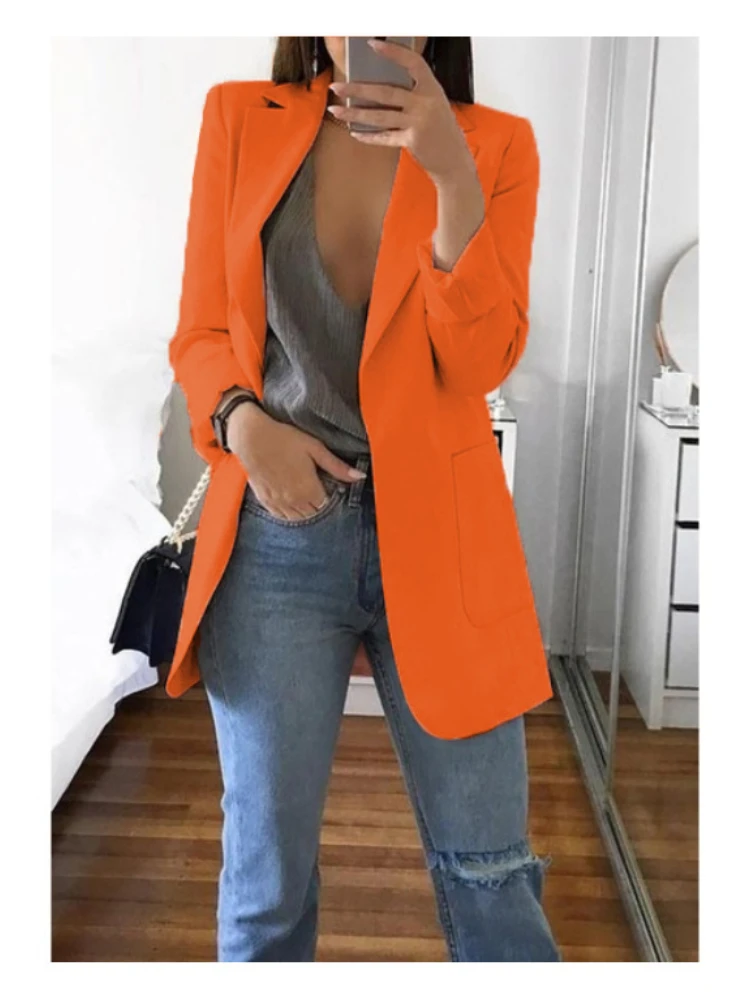 

Spring New Ladies Professional Office Lapel Cardigan Temperament Suit Jacket Casual Jacket Blazer Women Office Lady
