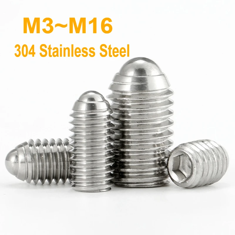 

M3 M4 M5 M6 M8 M10 M12 M16 304 Нержавеющая сталь Шестигранная головка Пружинный шариковый плунжер Набор винтов с шестигранной головкой