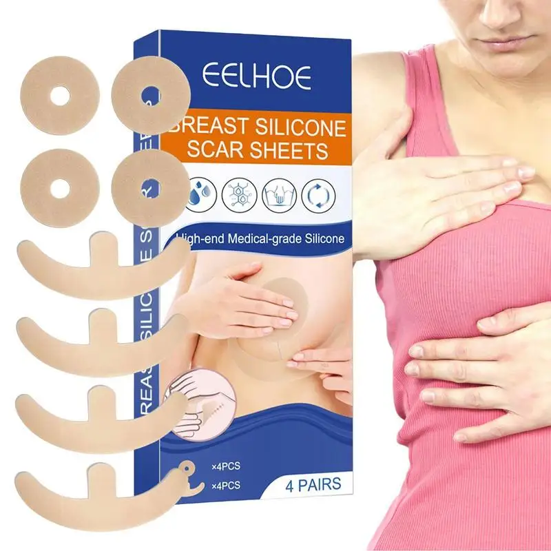 

Scar Healing Patches Breast Silicone Scar Sheets For Breast 8 Pieces Scar Reduction Patches Help Recovery & Reduce Scars Breast