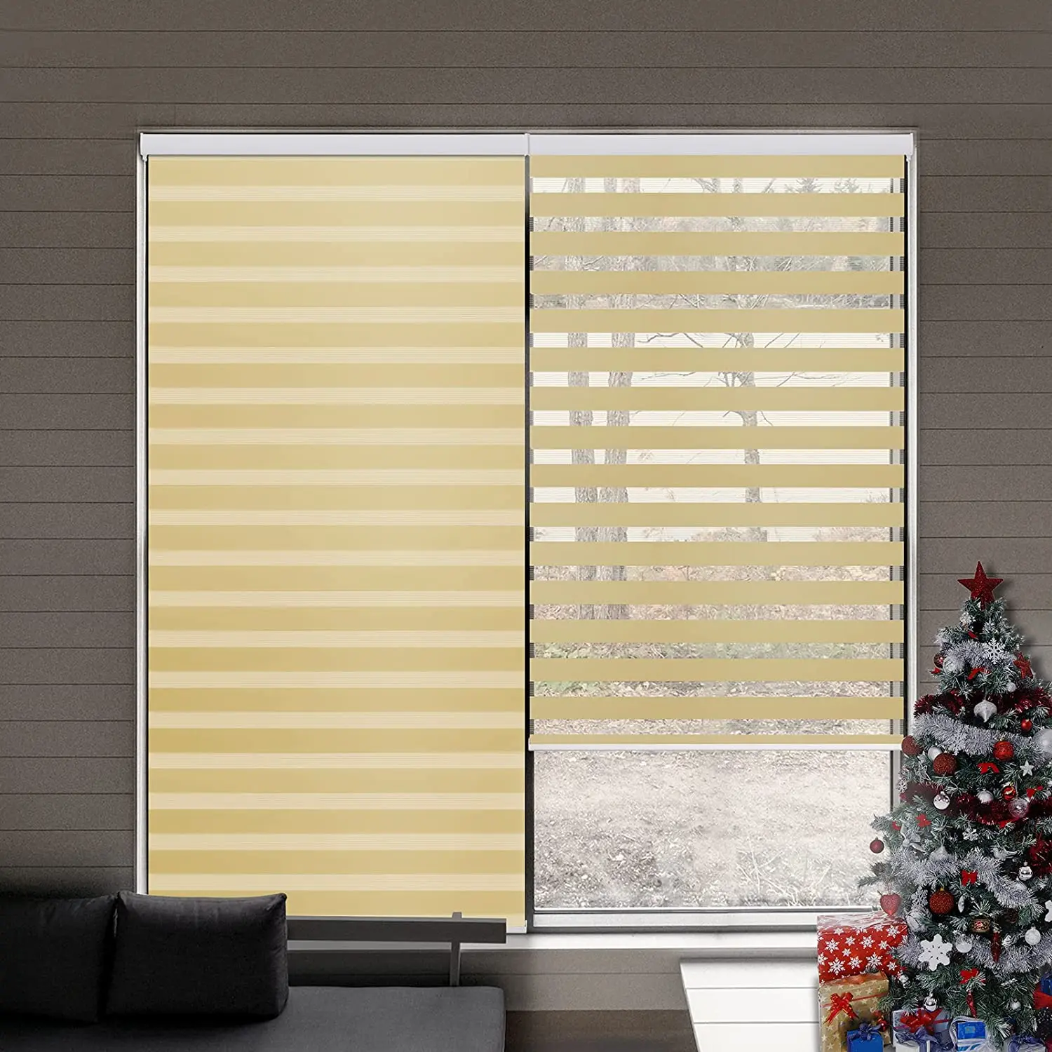 

BERISSA, полосатые шторы, вертикальные шторы и оттенки, двухслойные роликовые шторы, индивидуальный вырез по размеру, полная конфиденциальност...