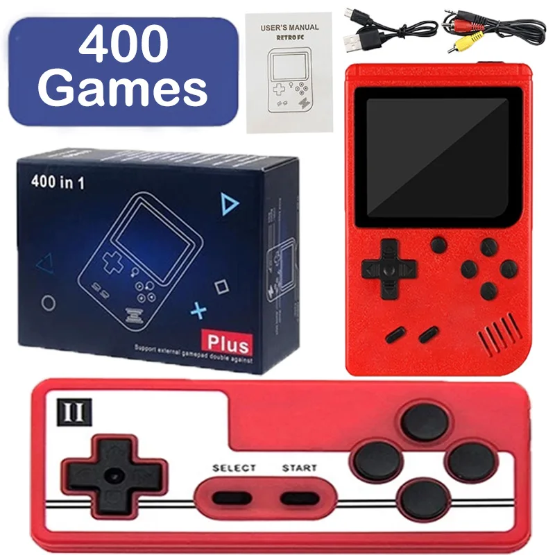 

Handheld Portable Built-in 400 IN 1Game Pocket Mini Game Player for Christmas Video Games Console Gift 3.0 Inch Lcd Screen Retro