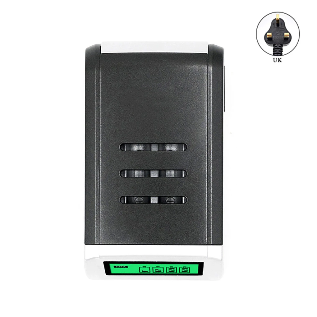 

PALO C-905W LCD Display With 4 Slots Smart Battery Charger Charging Station Port Powerport for AA AAA Batteries