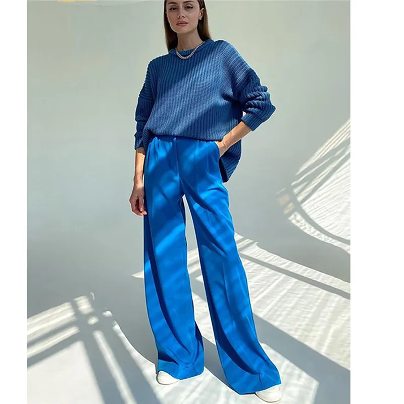 Женские брюки 2022 длинные повседневные модные с талией