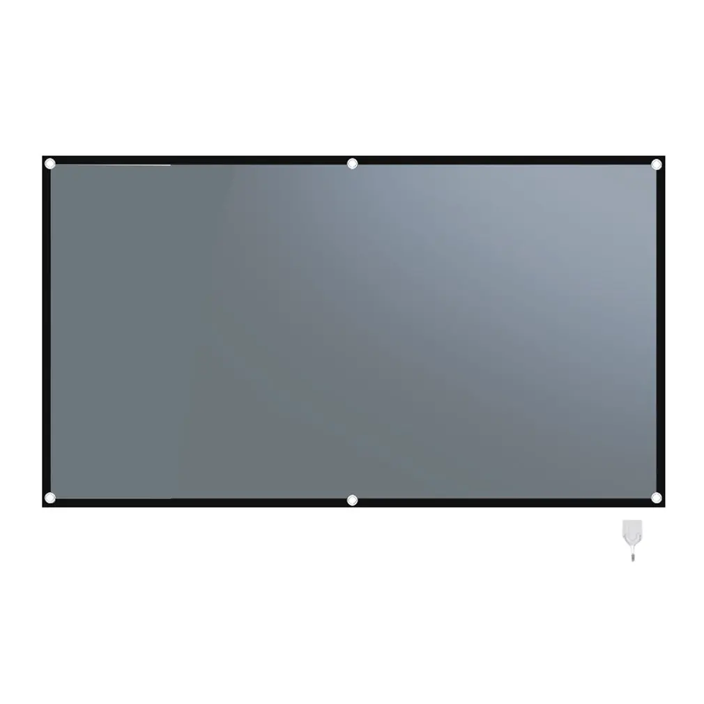 ستارة معدنية مضادة للضوء 110 120 بوصة شاشة عرض عالية الوضوح قابلة للطي شاشة عرض سينمائية محمولة شاشة عرض عملاقة