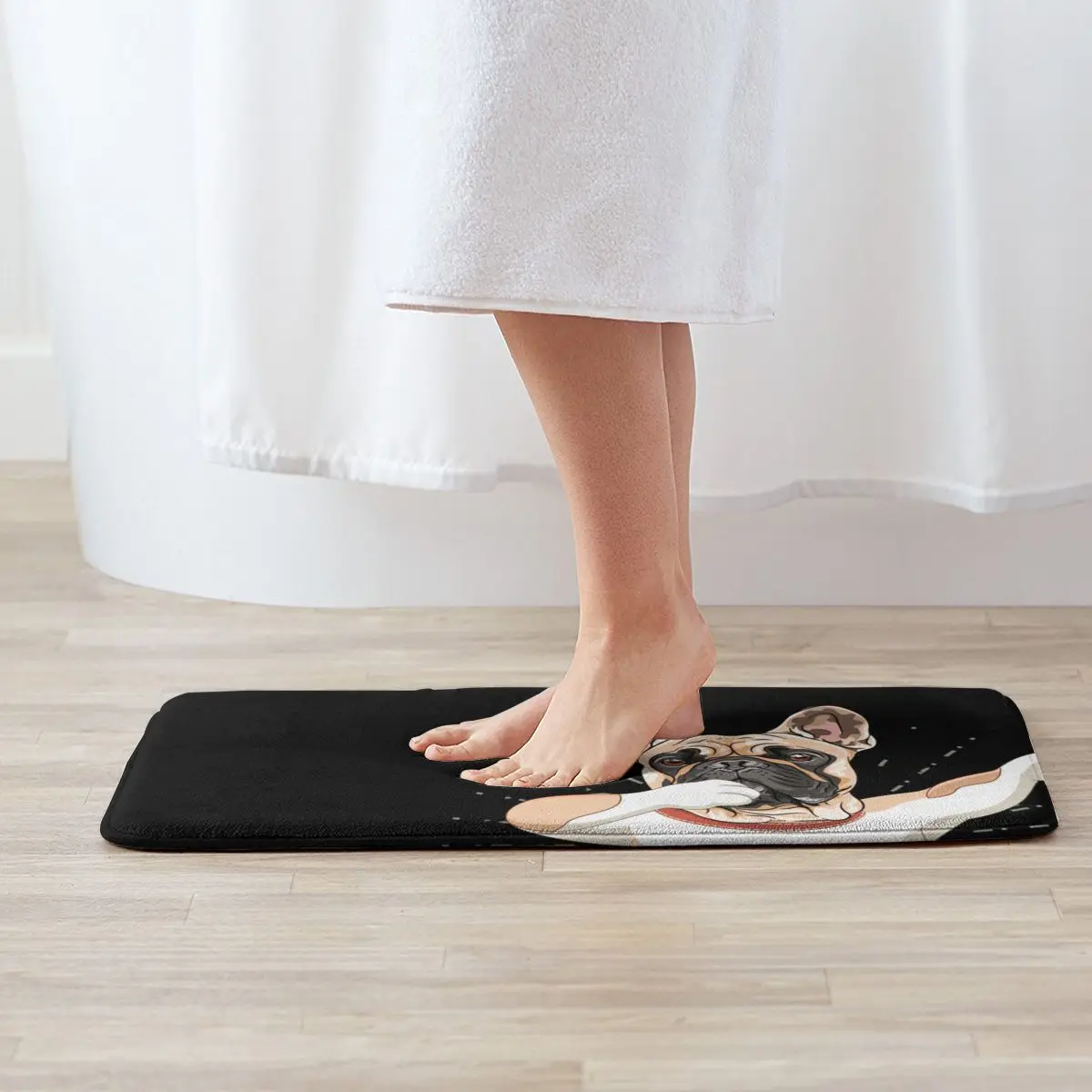 Танец Dabbing французский бульдог искусственный коврик для ног Коврик ванны