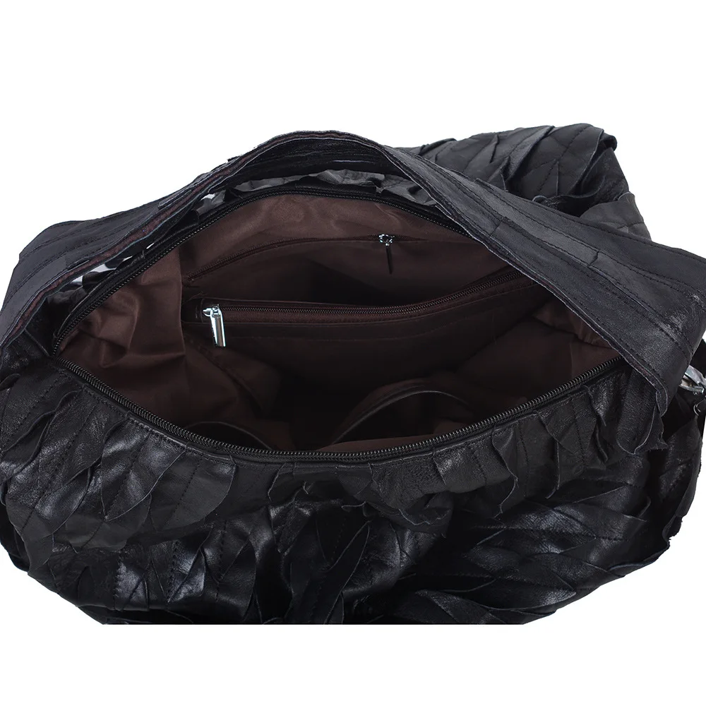 Новинка 2025 года кожаная женская сумка на плечо из овчины сумка-тоут ручной работы