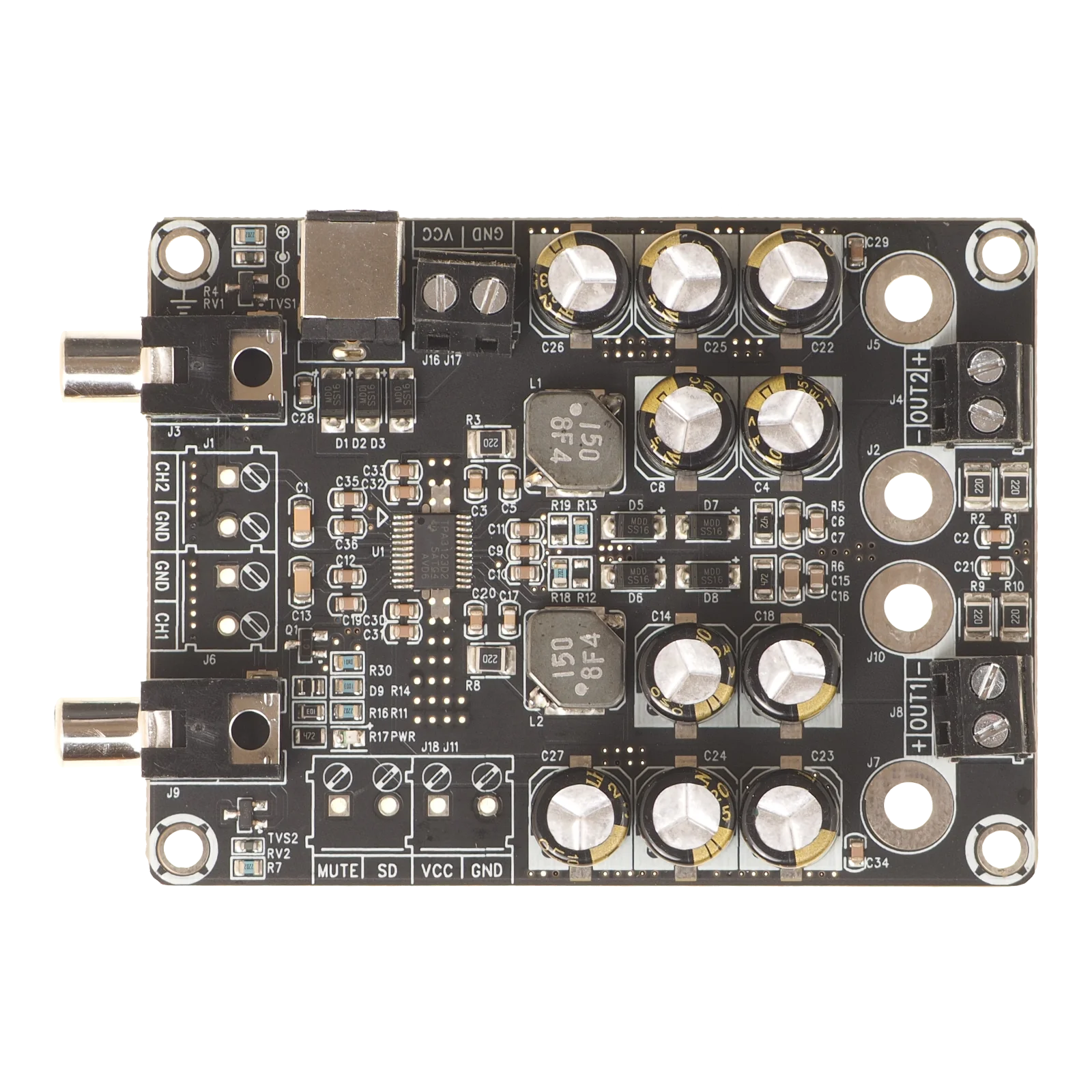 Плата усилителя звука BerryBak 2x25 Вт 4 Ом класс D стерео Amp модуль TPA3123 для домашних