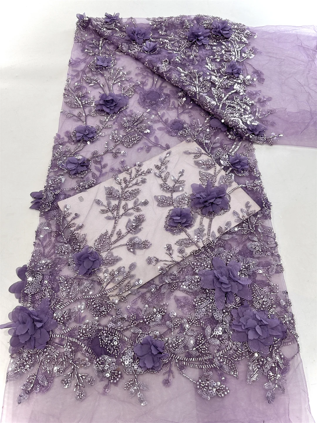 Африканская французская кружевная ткань с бисером 2024 высококачественное