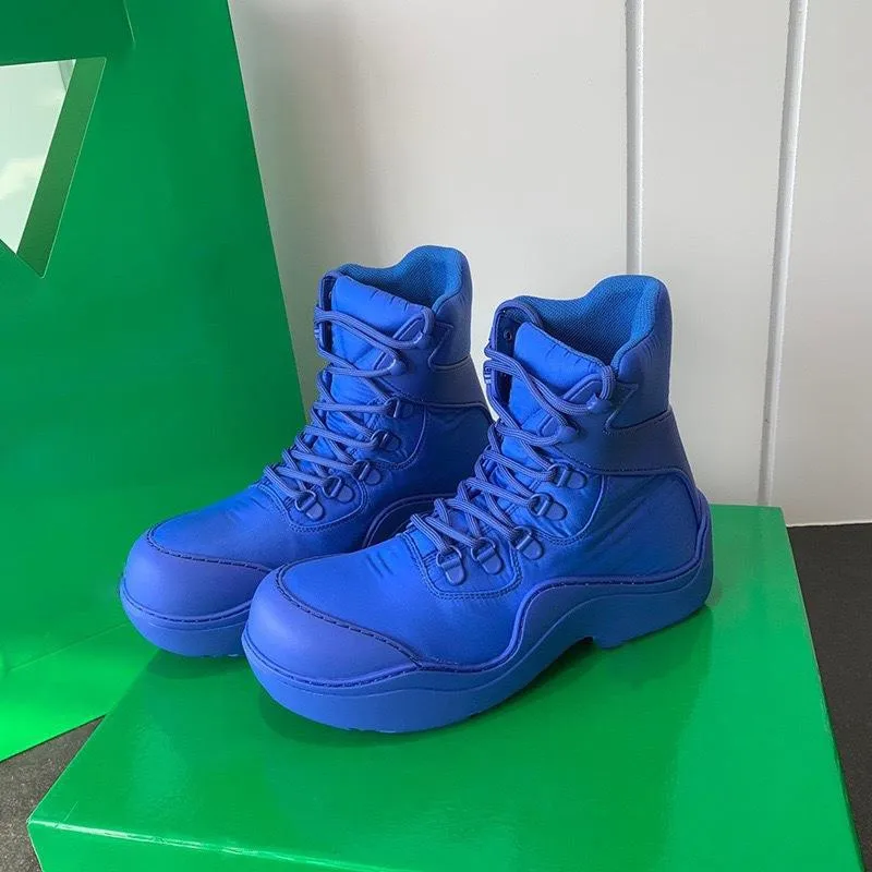 

Женские ботильоны на толстой подошве, теплые ботинки с круглым носком, на шнуровке, Нескользящие, зимние, 2022