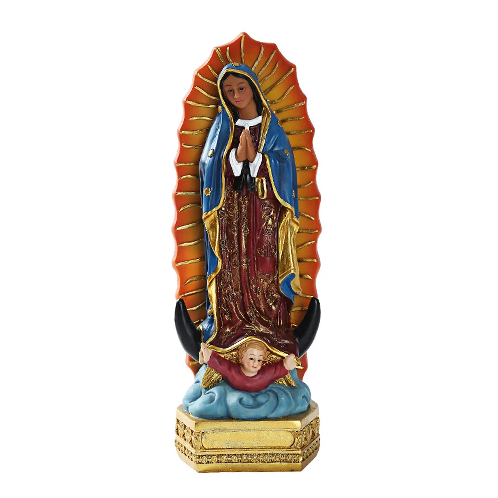 Collectible Religious Home Decor Mexican Display Virgin Mary Statues Gift Wedding Ornaments Christian European Resin Figurine