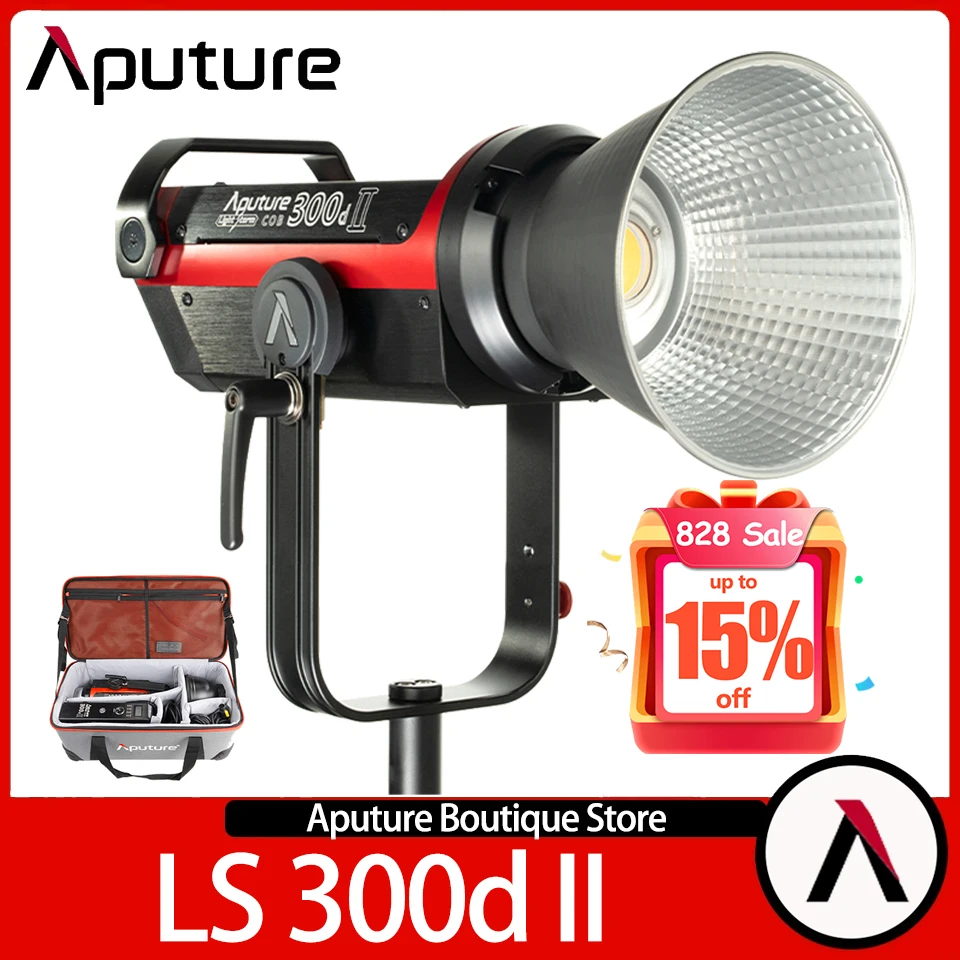 Aputure LS C300d II 5500K COB фото-и видеосъемка для студийной фотосъемки с Bluetooth управлением через приложение CRI 96 + TLCI 97 +
