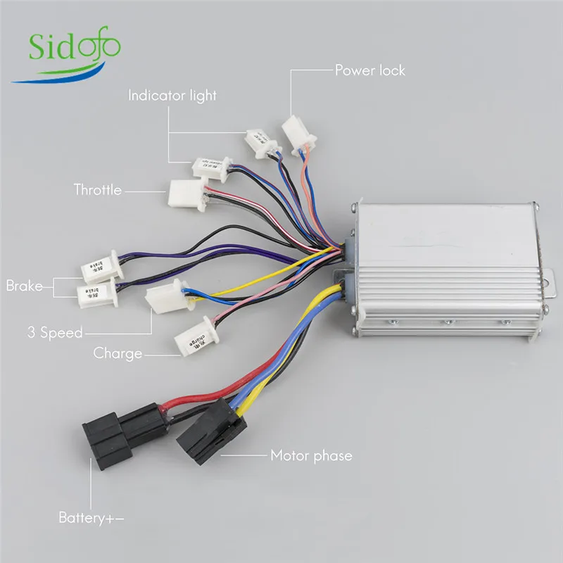 Щетка для электровелосипеда контроллер 24V/36V/48V 500W-1000W электрического велосипеда