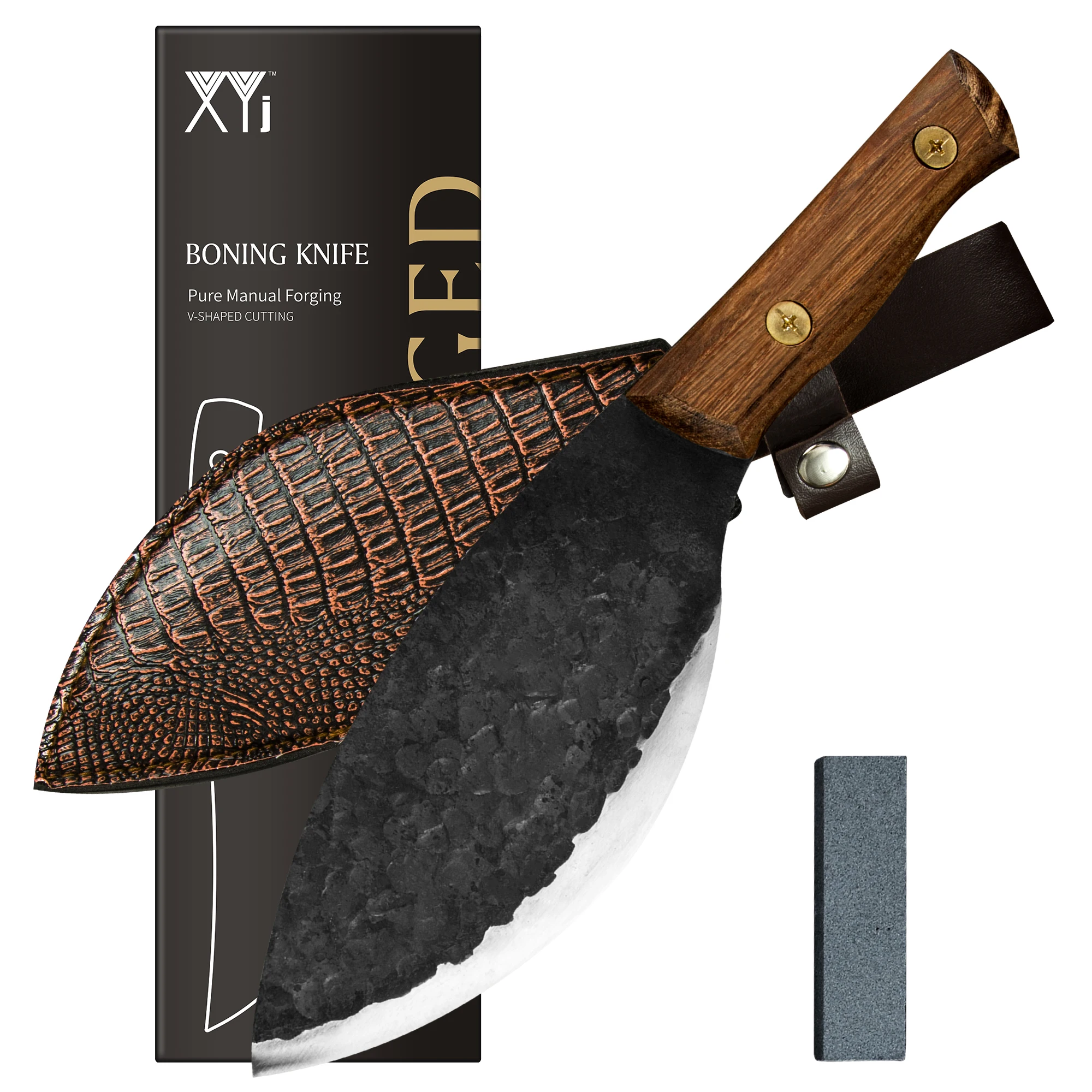 

Sowoll Hunting Outdoor Knife With Sheath High Quality Stainless Steel Chopping Knife Kitchen Tool 8mm Thick Blade Cutting Knives
