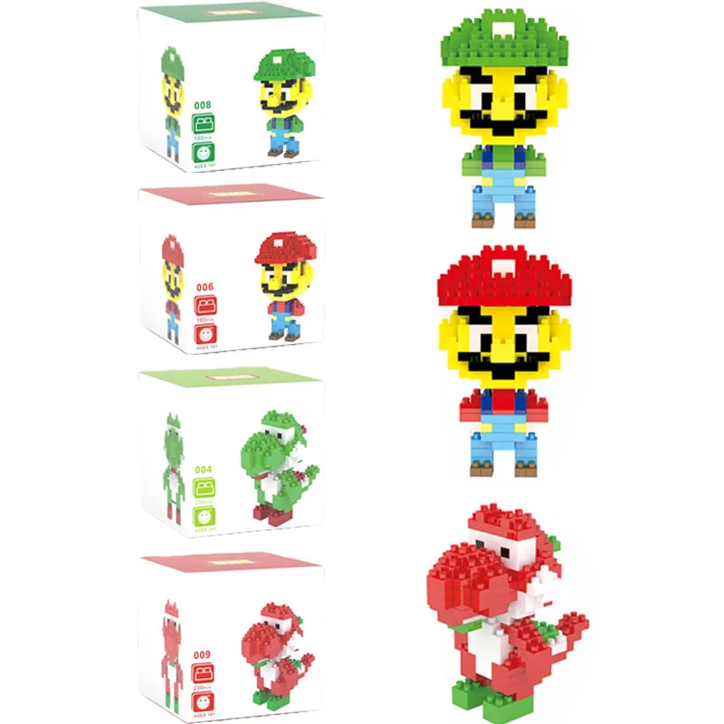 

Flying Super Bros Mario Blocks Dolls Toys Children Gifts Cartoon Anime Figures Doll Collectible Model DIY Bricks Toy Gift