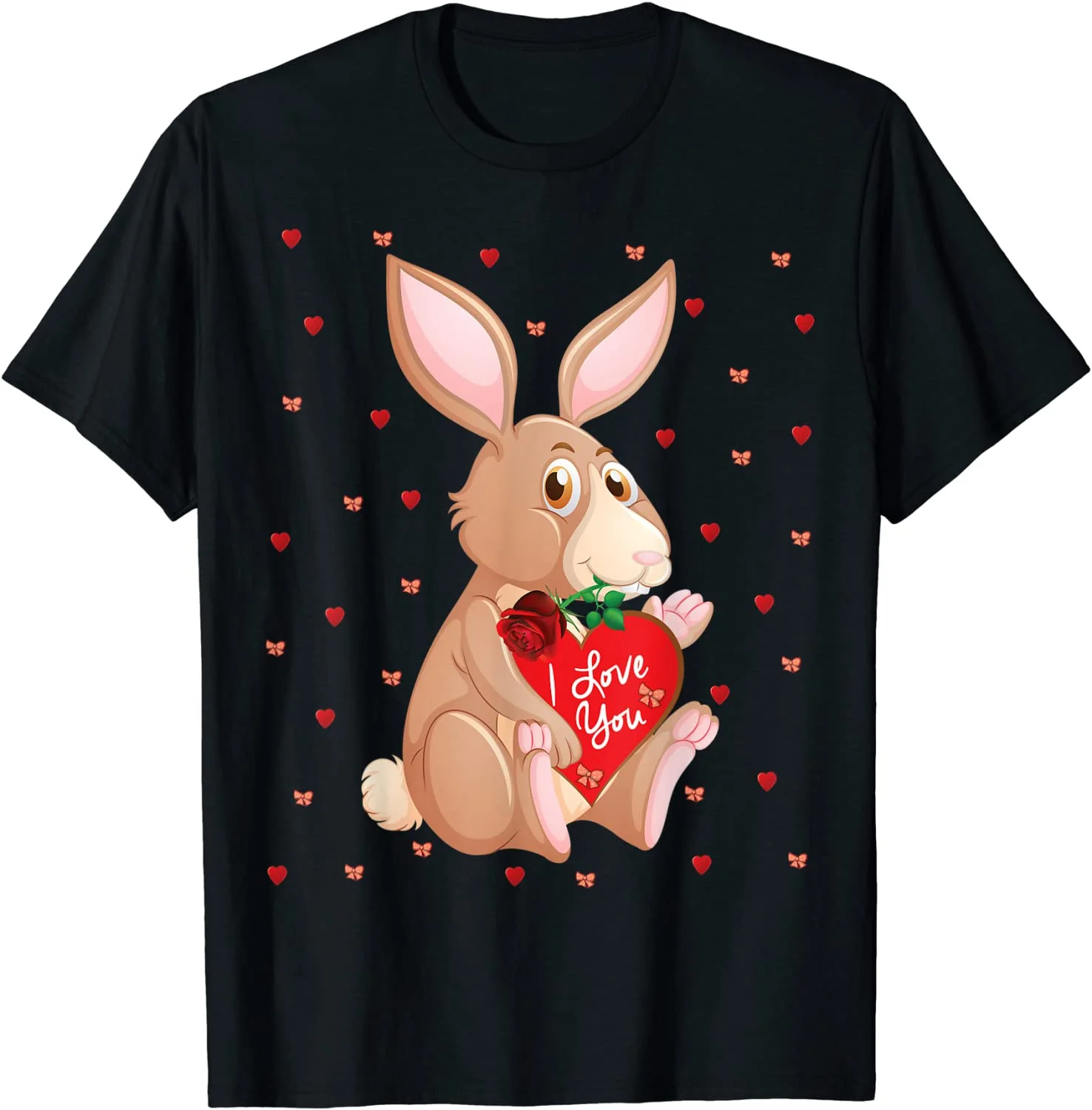 

Happy Rabbit T-shirt Valentine's Day Gift Ideas for Her, Him T-Shirt