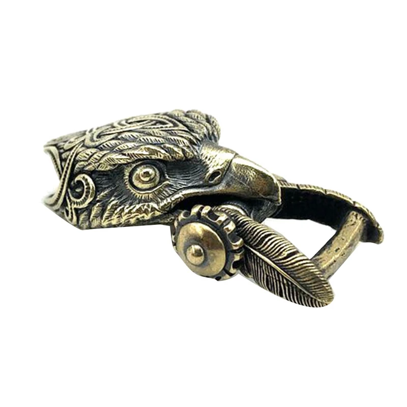 

GTBL 2X EDC Outdoor Tool DIY Accessories For Bracelet Weaving Paracord Multifunction Buckle Brass Eagle Head