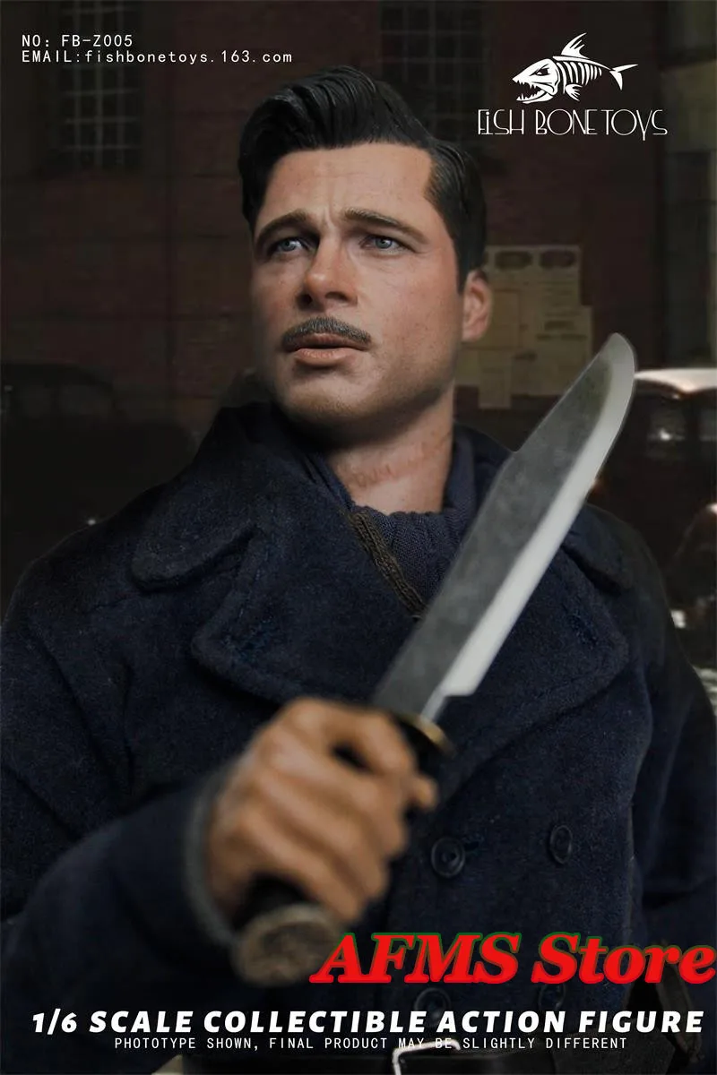 FISH BONETOYS FB-Z005 1/6 Мужчины Солдат Брэд Пит Inglourious Basterds Куклы времен Второй мировой