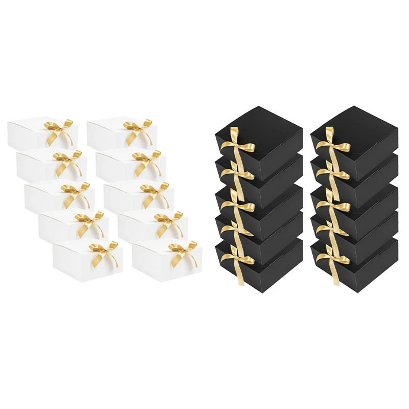 10 упаковок подарочных коробок с крышками 8x8x4 дюймов коробка для помолвки шафера