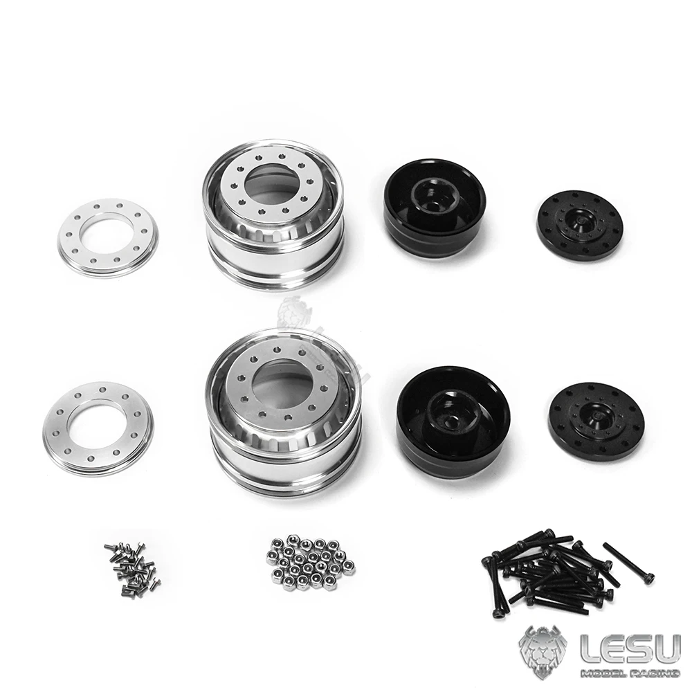 

LESU Metal Wheel Hubs Hexagon Brake Drum for 1/14 RC Car Remote Control Truck Accessories Toys for Adult TOUCAN Black Drum Cover