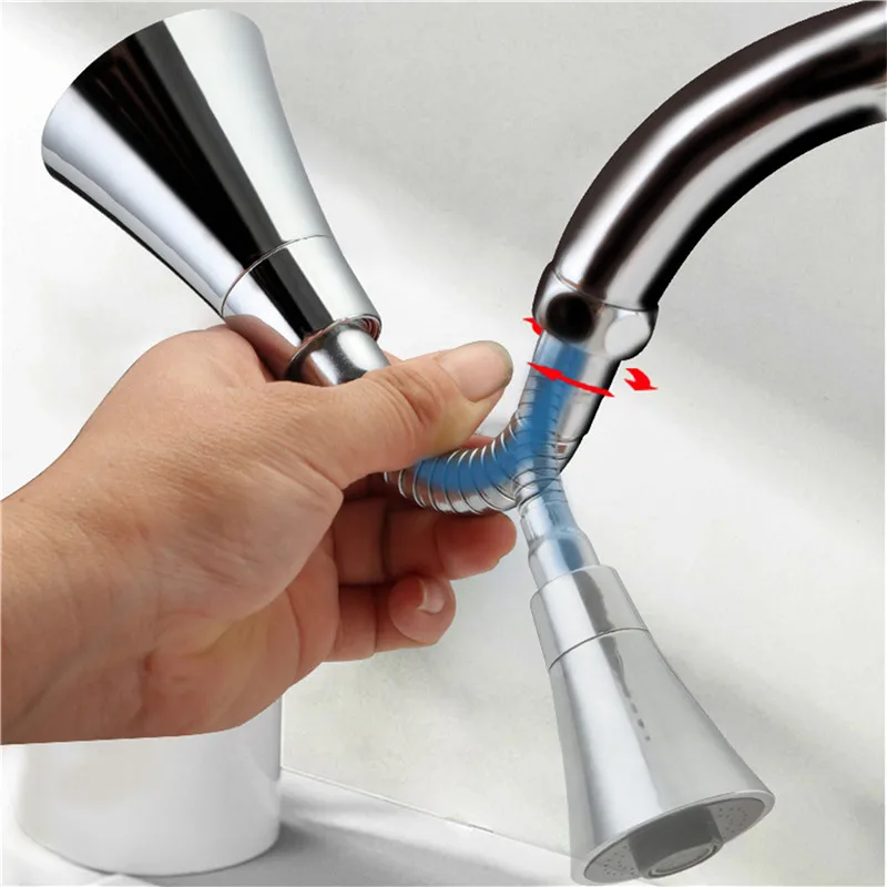 

Universal Kitchen Water Faucet Adjustable Pressure 360 Degree Rotating Water Tap Head Water Saving Shower Faucet Nozzle Adapter