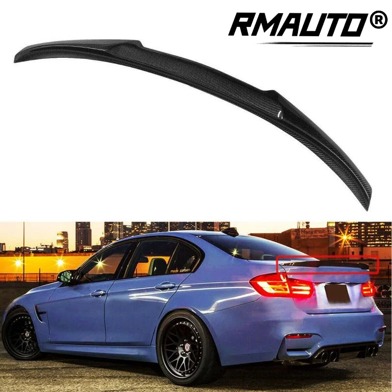 

RMAUTO Carbon Fiber M Style Rear Trunk Spoiler Wing For BMW F30 3 Series F80 M3 2013-2018 Rear Wing Spoiler Lip Car Styling Kit