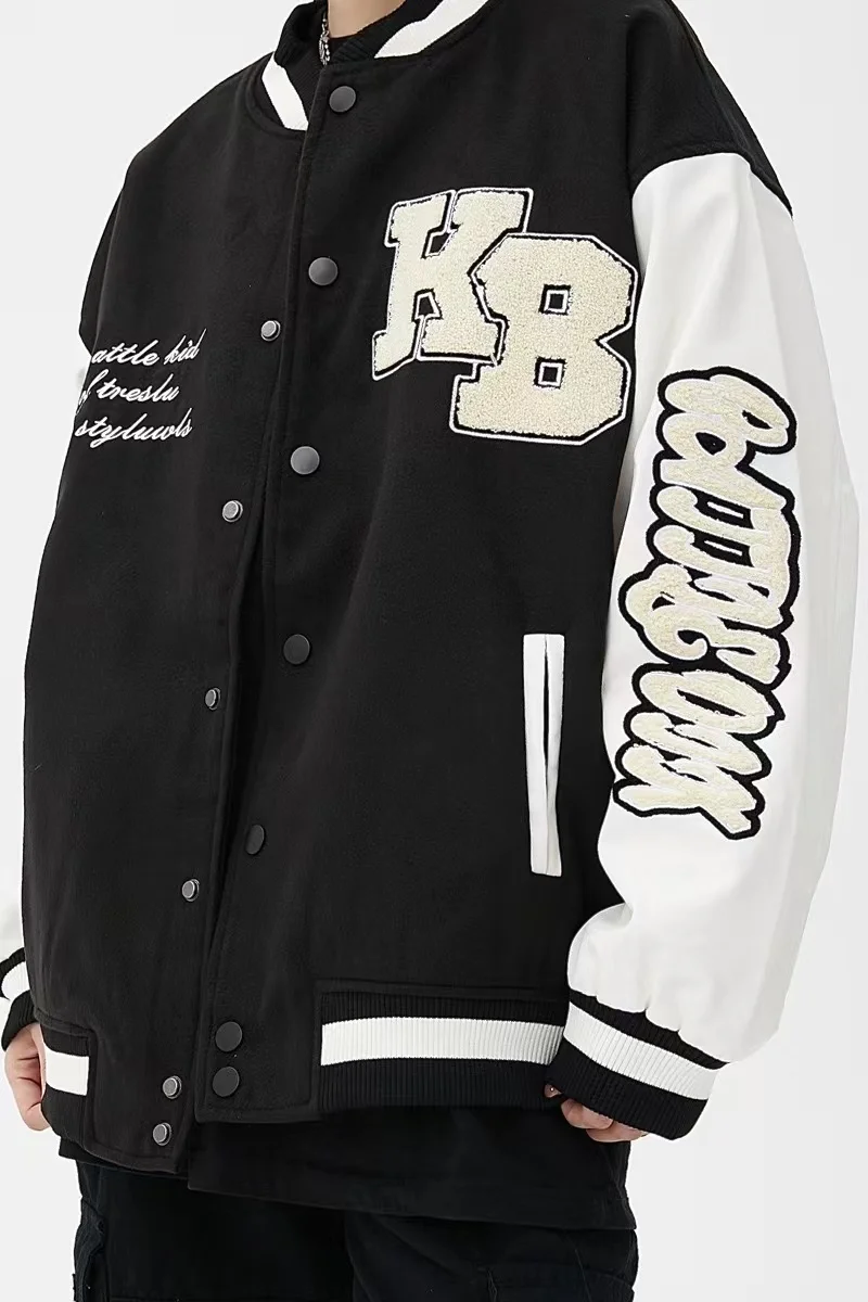 

Американская бейсбольная куртка в стиле хип-хоп с Флокированной вышивкой Мужская модная уличная блестящая куртка для пар